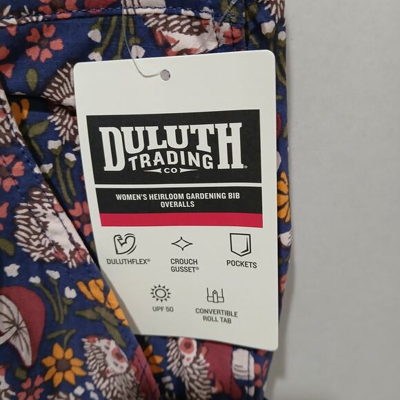 DULUTH TRADING Heirloom Gardening Bib Overalls XXS x 33 NWT Hedgehog Mushroom - Picture 7 of 16